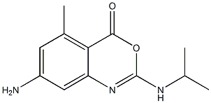 2-Isopropylamino-5-methyl-7-amino-4H-3,1-benzoxazin-4-one 结构式