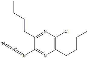 2-Azido-5-chloro-3,6-dibutylpyrazine 结构式