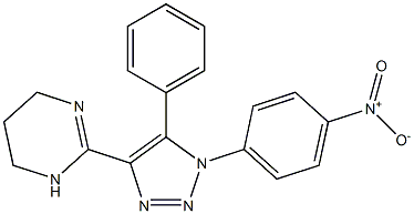 1-(4-Nitrophenyl)-4-[(3,4,5,6-tetrahydropyrimidin)-2-yl]-5-(phenyl)-1H-1,2,3-triazole 结构式