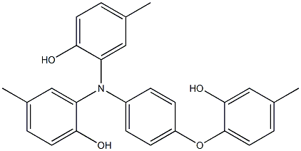 N,N-Bis(2-hydroxy-5-methylphenyl)-4-(2-hydroxy-4-methylphenoxy)benzenamine 结构式