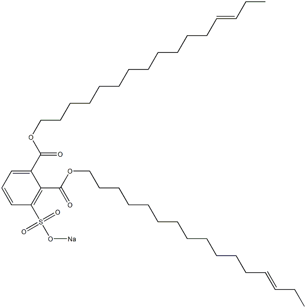 3-(Sodiosulfo)phthalic acid di(13-hexadecenyl) ester 结构式