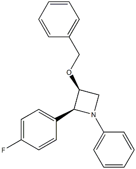 (2S,3S)-3-Benzyloxy-2-(4-fluorophenyl)-1-phenylazetidine 结构式