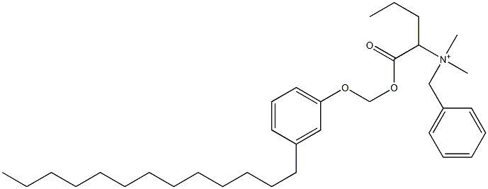 N,N-Dimethyl-N-benzyl-N-[1-[[(3-tridecylphenyloxy)methyl]oxycarbonyl]butyl]aminium 结构式