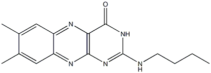 7,8-Dimethyl-2-(butylamino)benzo[g]pteridin-4(3H)-one 结构式