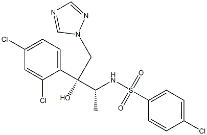 N-[(1R,2R)-2-(2,4-Dichlorophenyl)-2-hydroxy-1-methyl-3-(1H-1,2,4-triazol-1-yl)propyl]-4-chlorobenzenesulfonamide 结构式