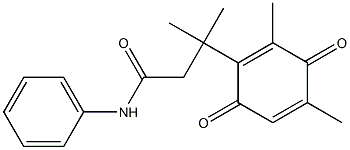 N-Phenyl-3,3-dimethyl-3-(2,4-dimethyl-3,6-dioxo-1,4-cyclohexadienyl)propanamide 结构式