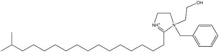 4,5-Dihydro-1-(2-hydroxyethyl)-2-(15-methylhexadecyl)-1-(phenylmethyl)imidazolium 结构式