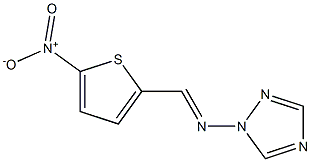 2-[(1H-1,2,4-Triazol-1-yl)iminomethyl]-5-nitrothiophene 结构式