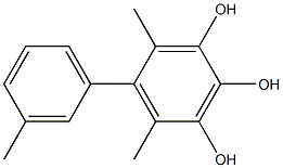 4,6-Dimethyl-5-(3-methylphenyl)benzene-1,2,3-triol 结构式