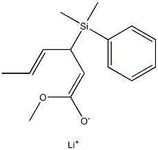 Lithium(1Z,4E)-1-methoxy-3-(dimethylphenylsilyl)-1,4-hexadiene-1-olate 结构式