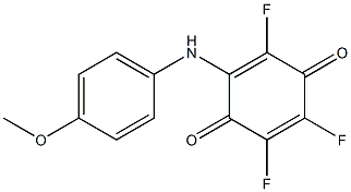 2-[(4-Methoxyphenyl)amino]-3,5,6-trifluoro-2,5-cyclohexadiene-1,4-dione 结构式