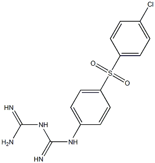 1-[N-[4-[(p-Chlorophenyl)sulfonyl]phenyl]amidino]guanidine 结构式