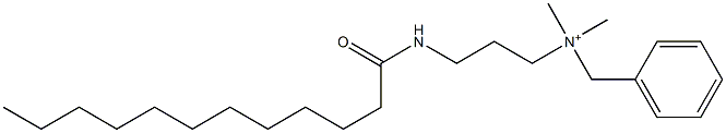 N,N-Dimethyl-N-[3-[(1-oxododecyl)amino]propyl]benzenemethanaminium 结构式