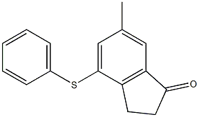 2,3-Dihydro-6-methyl-4-phenylthio-1H-inden-1-one 结构式