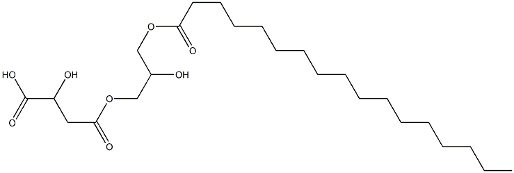 D-Malic acid hydrogen 4-(2-hydroxy-3-heptadecanoyloxypropyl) ester 结构式