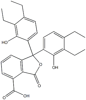 1,1-Bis(3,4-diethyl-2-hydroxyphenyl)-1,3-dihydro-3-oxoisobenzofuran-4-carboxylic acid 结构式