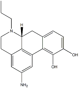 (6aR)-5,6,6a,7-Tetrahydro-2-amino-6-propyl-4H-dibenzo[de,g]quinoline-10,11-diol 结构式