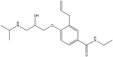 1-[4-[Ethylcarbamoyl]-2-(2-propenyl)phenoxy]-3-[isopropylamino]-2-propanol 结构式