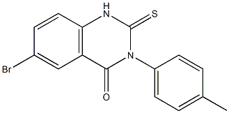 1,2-Dihydro-3-(4-methylphenyl)-6-bromo-2-thioxoquinazolin-4(3H)-one 结构式