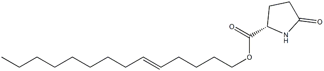 (S)-5-Oxopyrrolidine-2-carboxylic acid 5-tetradecenyl ester 结构式