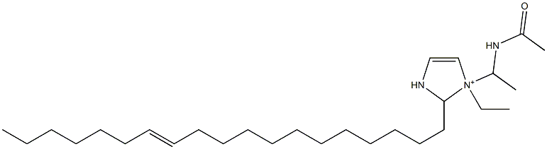 1-[1-(Acetylamino)ethyl]-1-ethyl-2-(12-nonadecenyl)-4-imidazoline-1-ium 结构式