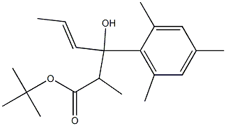 2-Methyl-3-hydroxy-3-(2,4,6-trimethylphenyl)-4-hexenoic acid tert-butyl ester 结构式