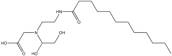 N-(1,2-Dihydroxyethyl)-N-[2-(dodecanoylamino)ethyl]aminoacetic acid 结构式