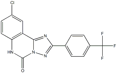 9-Chloro-2-(4-trifluoromethylphenyl)[1,2,4]triazolo[1,5-c]quinazolin-5(6H)-one 结构式