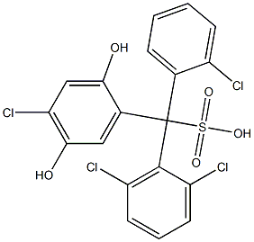 (2-Chlorophenyl)(2,6-dichlorophenyl)(4-chloro-2,5-dihydroxyphenyl)methanesulfonic acid 结构式