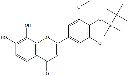 7,8-Dihydroxy-4'-(tert-butyldimethylsiloxy)-3',5'-dimethoxyflavone 结构式