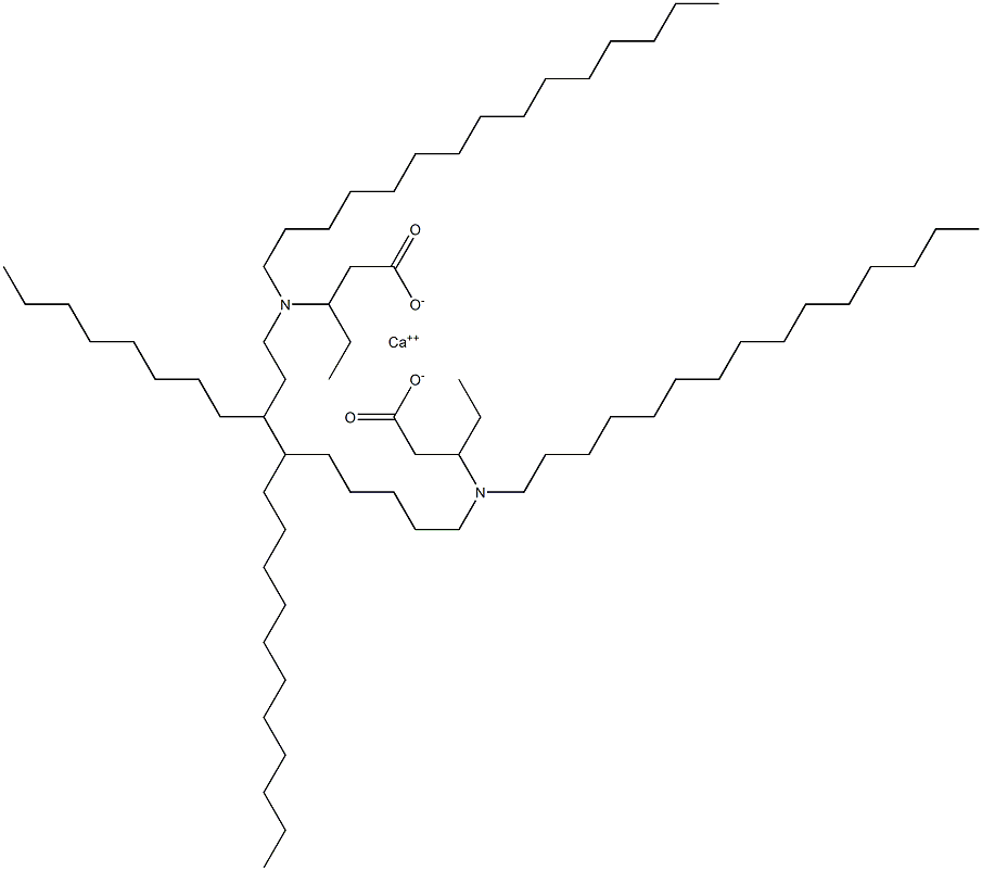 Bis[3-(dipentadecylamino)valeric acid]calcium salt 结构式