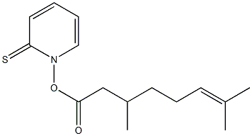 3,7-Dimethyl-6-octenoic acid (1,2-dihydro-2-thioxopyridin)-1-yl ester 结构式