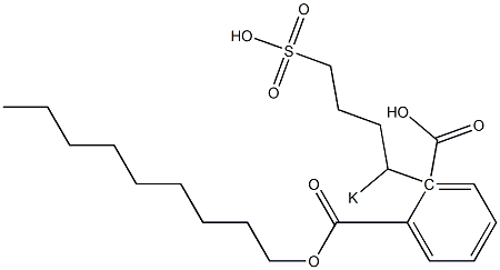 Phthalic acid 1-nonyl 2-(1-potassiosulfobutyl) ester 结构式