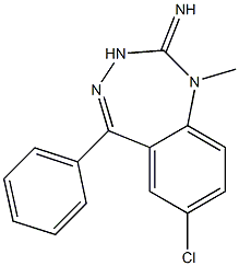 7-Chloro-5-phenyl-1-methyl-1H-1,3,4-benzotriazepin-2(3H)-imine 结构式