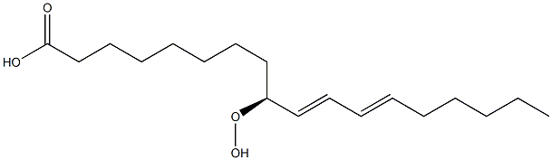 (9S,10E,12E)-9-Hydroperoxyoctadeca-10,12-dienoic acid 结构式