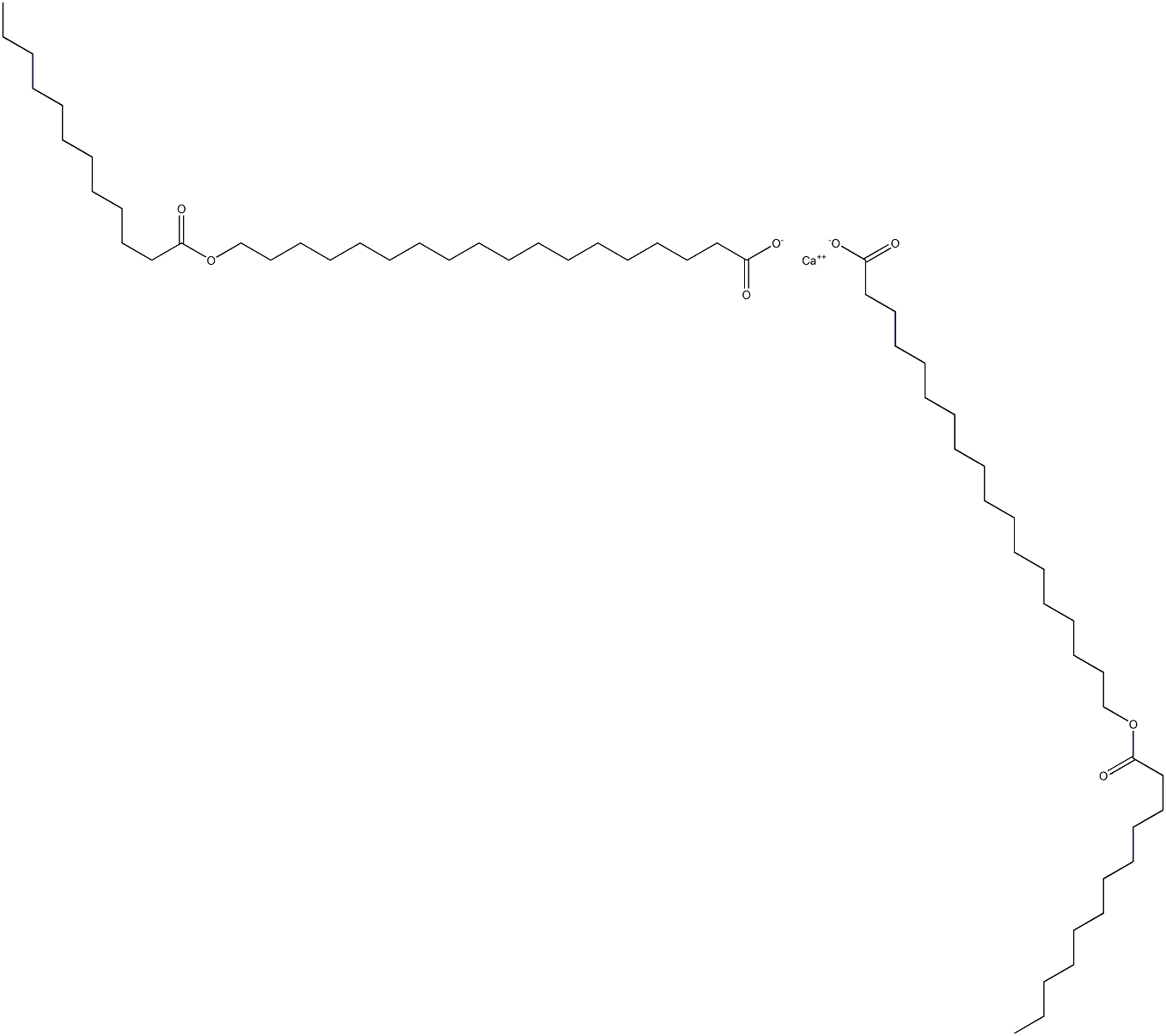 Bis(18-lauroyloxyoctadecanoic acid)calcium salt 结构式