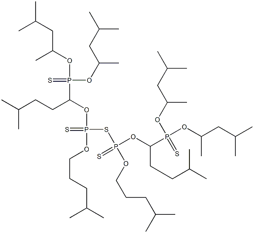 [Bis(1,3-dimethylbutoxy)phosphinothioyl][bis(4-methylpentyloxy)phosphinothioyl] sulfide 结构式