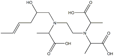 3-(1-Carboxyethyl)-6-(2-hydroxy-4-hexenyl)-2,7-dimethyl-3,6-diazaoctanedioic acid 结构式