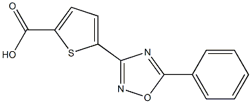 5-(5-Phenyl-1,2,4-oxadiazol-3-yl)thiophene-2-carboxylic acid 结构式