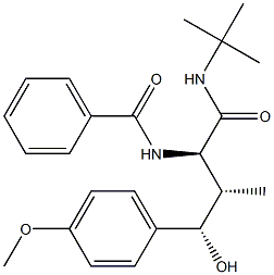 (2R,3S,4S)-2-(Benzoylamino)-4-hydroxy-3-methyl-4-(4-methoxyphenyl)-N-tert-butylbutanamide 结构式