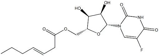 5'-O-(3-Heptenoyl)-5-fluorouridine 结构式