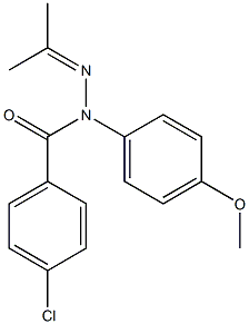 1-(p-Chlorobenzoyl)-2-isopropylidene-1-(p-methoxyphenyl)hydrazine 结构式