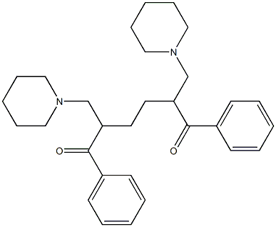 1,6-Diphenyl-2,5-bis(piperidinomethyl)hexane-1,6-dione 结构式