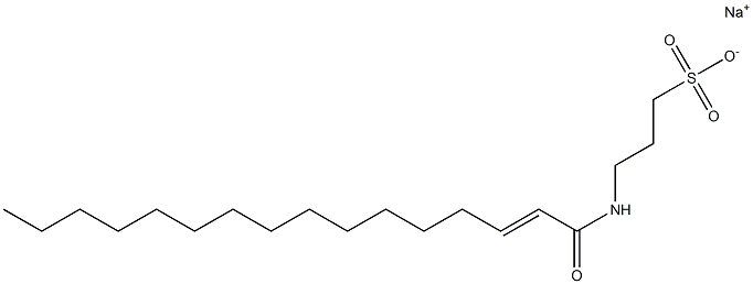3-(2-Hexadecenoylamino)-1-propanesulfonic acid sodium salt 结构式