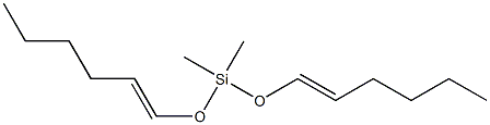 Dimethylbis[(E)-1-hexenyloxy]silane 结构式