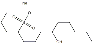 8-Hydroxytridecane-4-sulfonic acid sodium salt 结构式