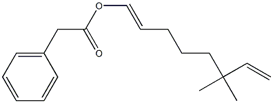 Phenylacetic acid 6,6-dimethyl-1,7-octadienyl ester 结构式