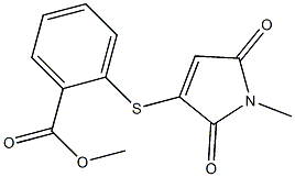 2-(2-Methoxycarbonylphenylthio)-N-methylmaleimide 结构式