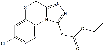 [(7-Chloro-4H-[1,2,4]triazolo[3,4-c][1,4]benzothiazin-1-yl)thio]formic acid ethyl ester 结构式