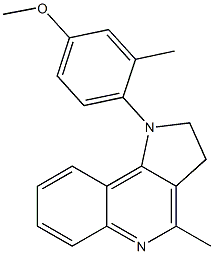 1-(2-Methyl-4-methoxyphenyl)-4-methyl-2,3-dihydro-1H-pyrrolo[3,2-c]quinoline 结构式